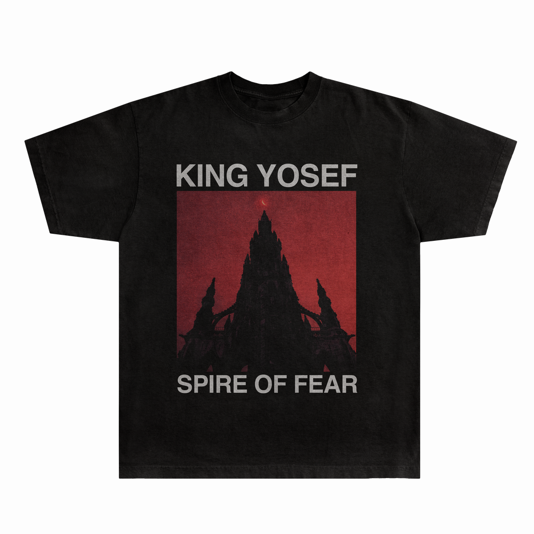 KING YOSEF - SPIRE OF FEAR T SHIRT - BLACK